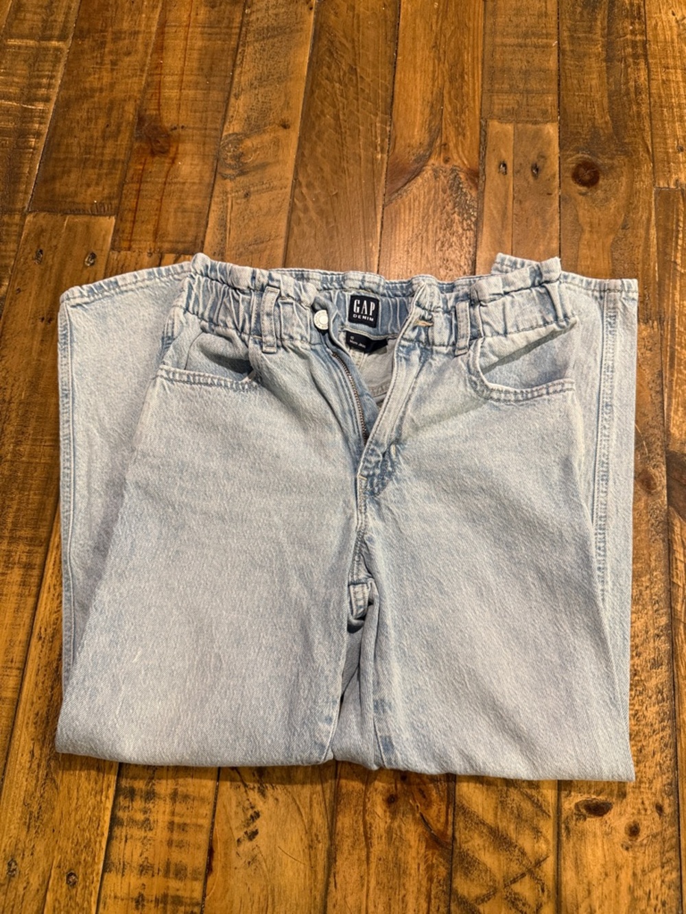 GAP Light Wash Elastic Waist Denim Jeans